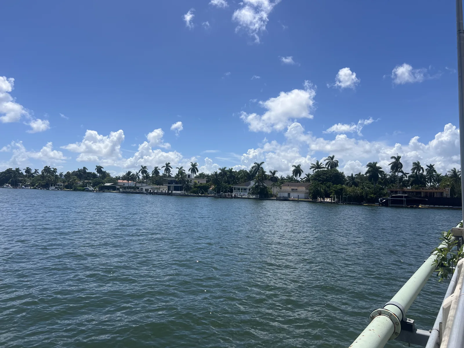 Single-family homes on the eastern waterfront of North Bay Island, seen across the water from Treasure Island