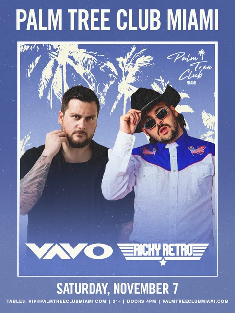 Official event poster: Vavo & Ricky Retro